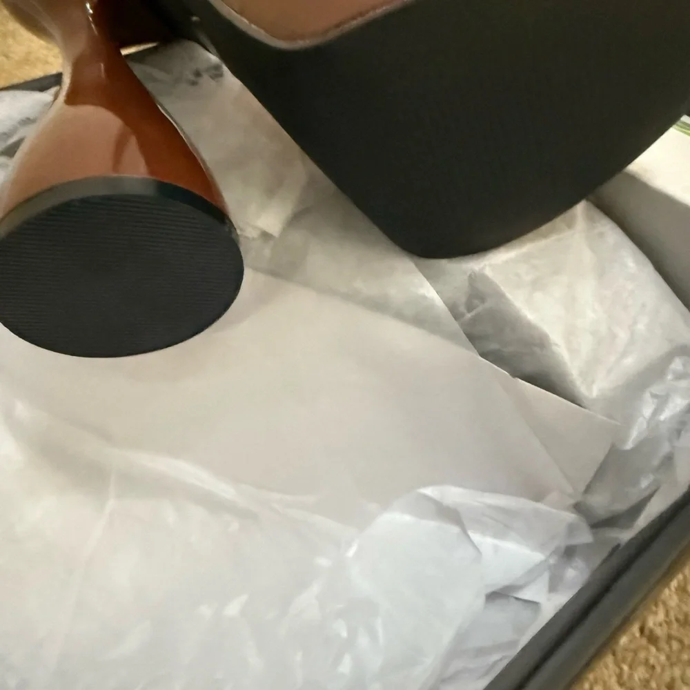 Fashion Nova Brown Platform Clear Strap Mules